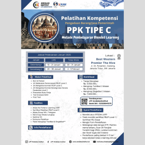 JADWAL PELATIHAN PBJP PPK TIPE C JANUARI 2025 BLENDED LEARNING