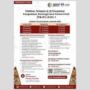 Pelatihan Kompetensi PBJP Level 1 Januari 2025