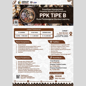 JADWAL PELATIHAN PPK TIPE B TERBARU