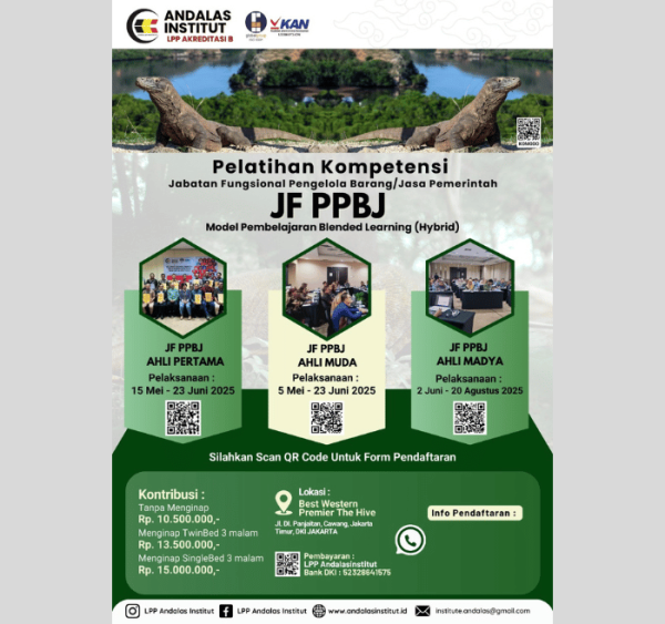 Pelatihan JF PPBJ oleh LPP Andalas Institut