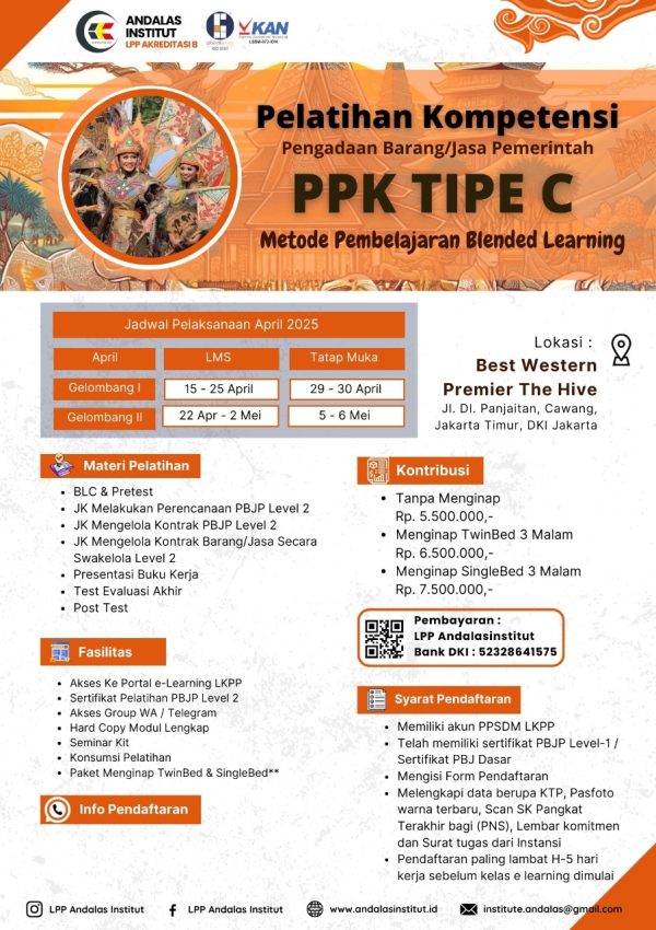 Pelatihan Kompetensi PBJP PPK Tipe C - April 2025 - Image 2