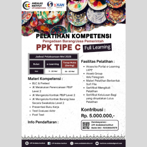 Jadwal Pelatihan PPK tipe C Full Learning Mei 2025
