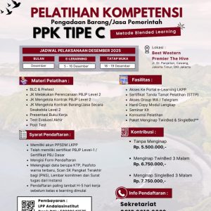 Pelatihan Komptensi Pengadaan Barang/Jasa Pemerintah PPK TIPE C (Metode Blended Learning Desember)